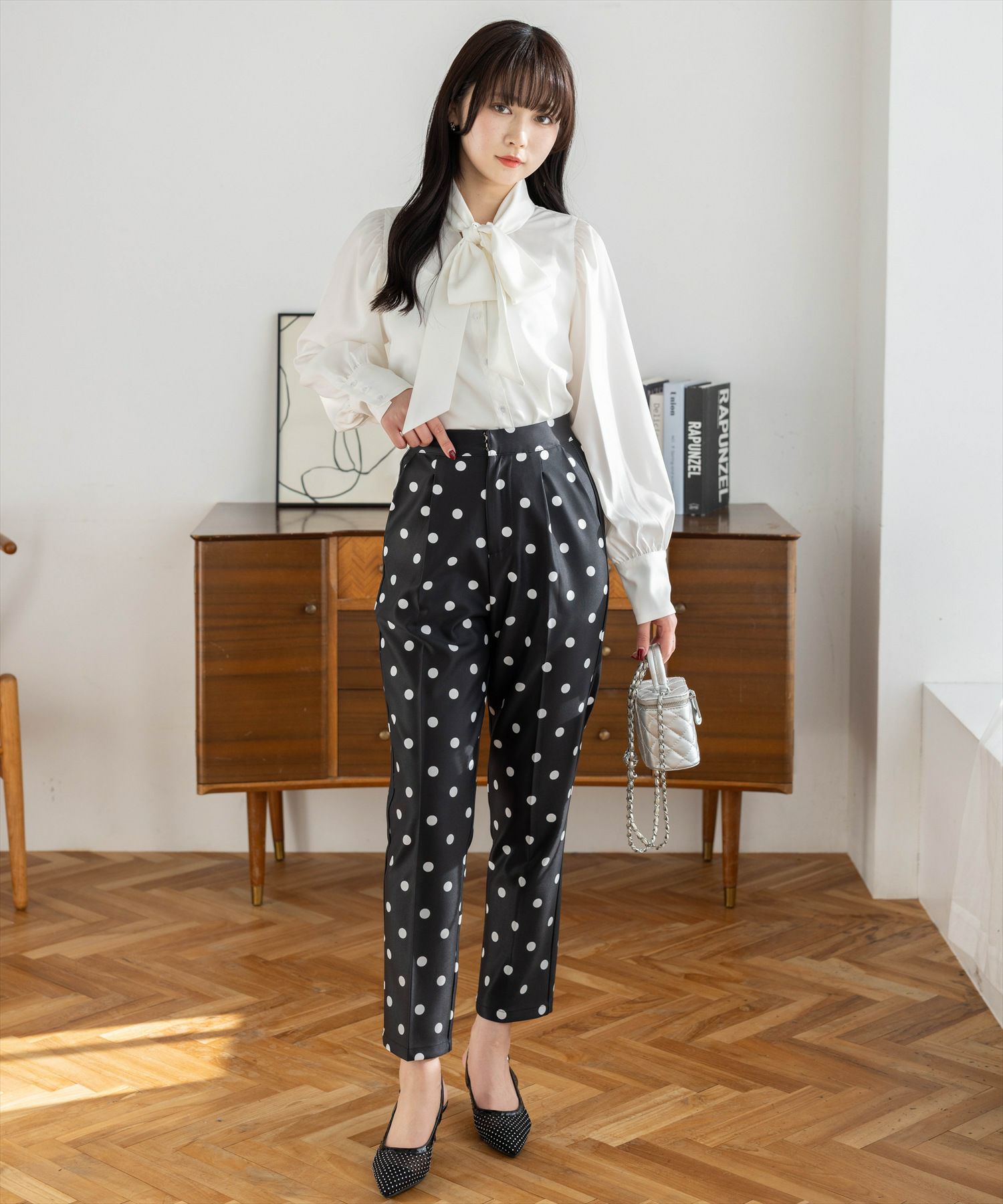 162cm/ブラックドット S着用