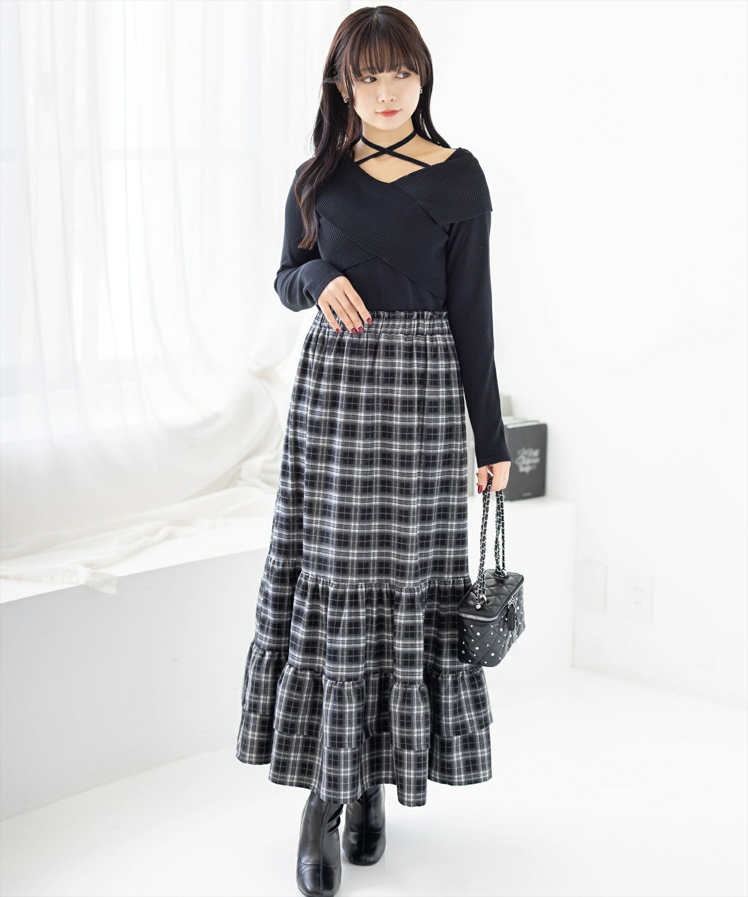 162cm/ブラック着用