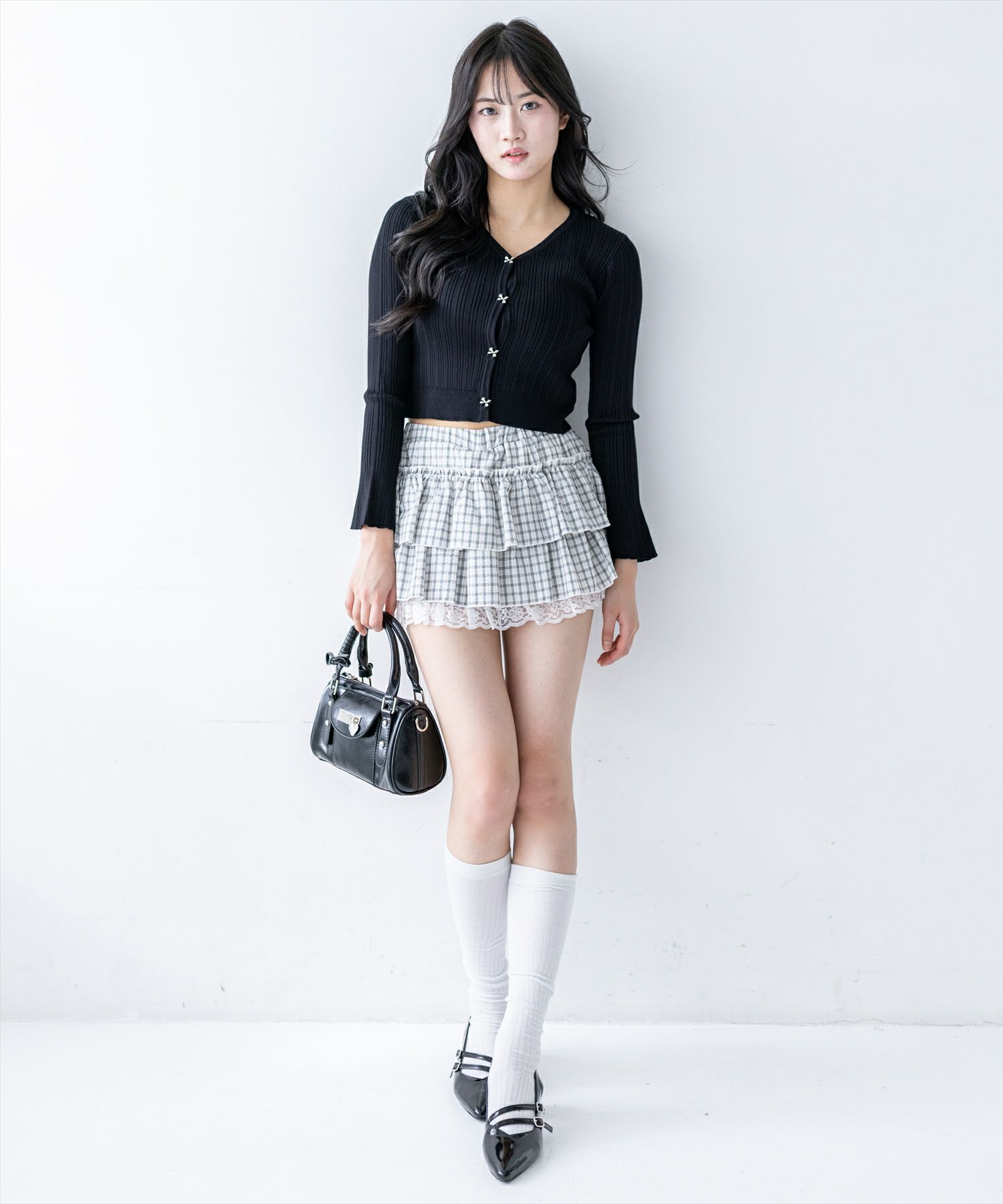 162cm/ネイビー着用