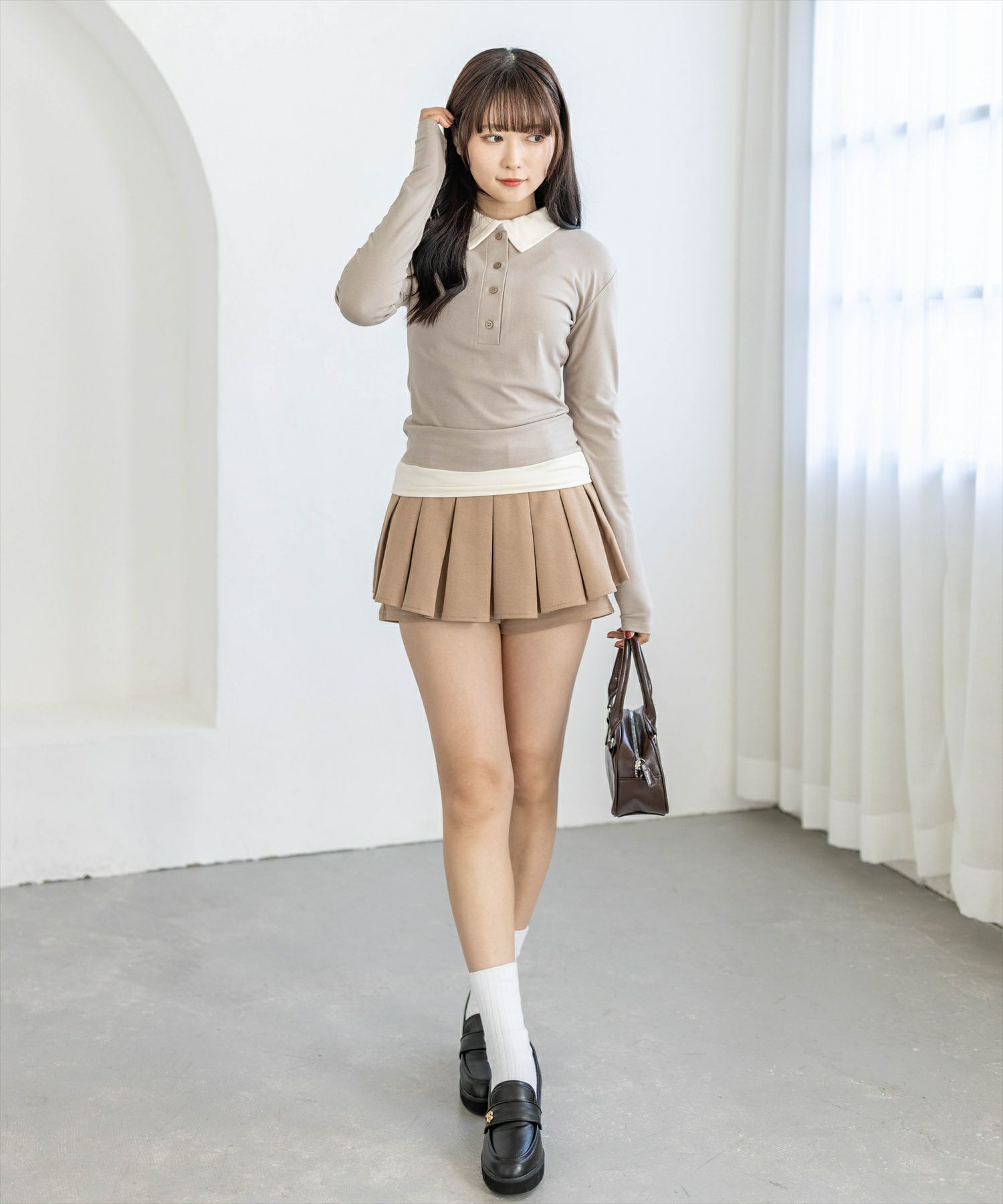 162cm/ベージュ着用