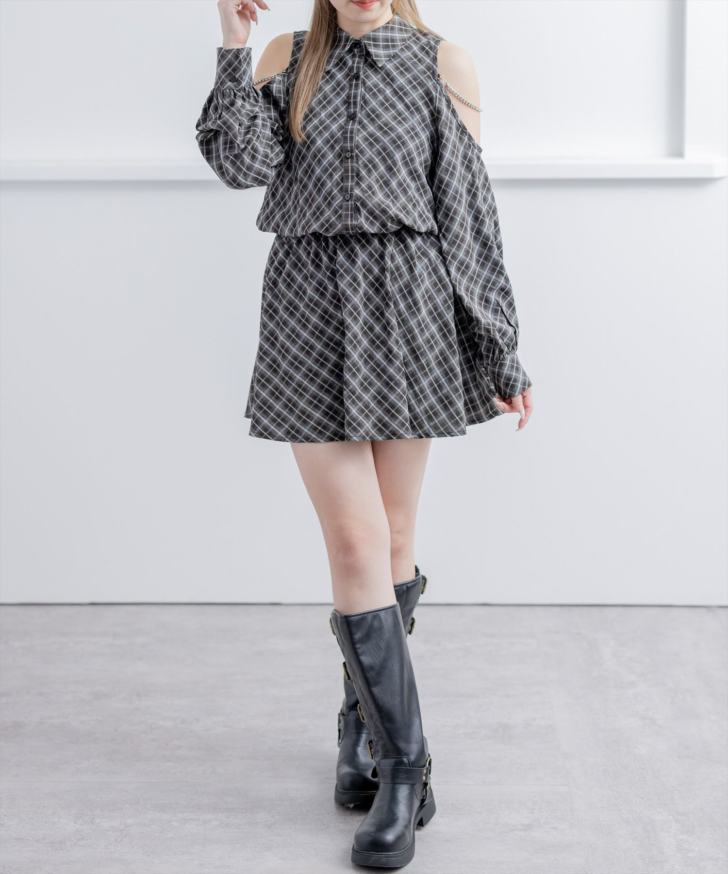 160cm/ブラック着用