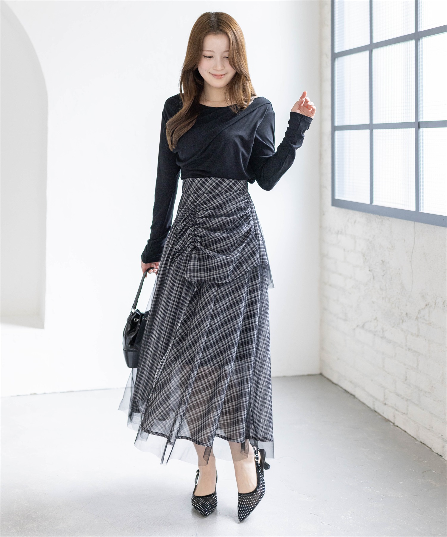 160ｃｍ/グレージュ着用