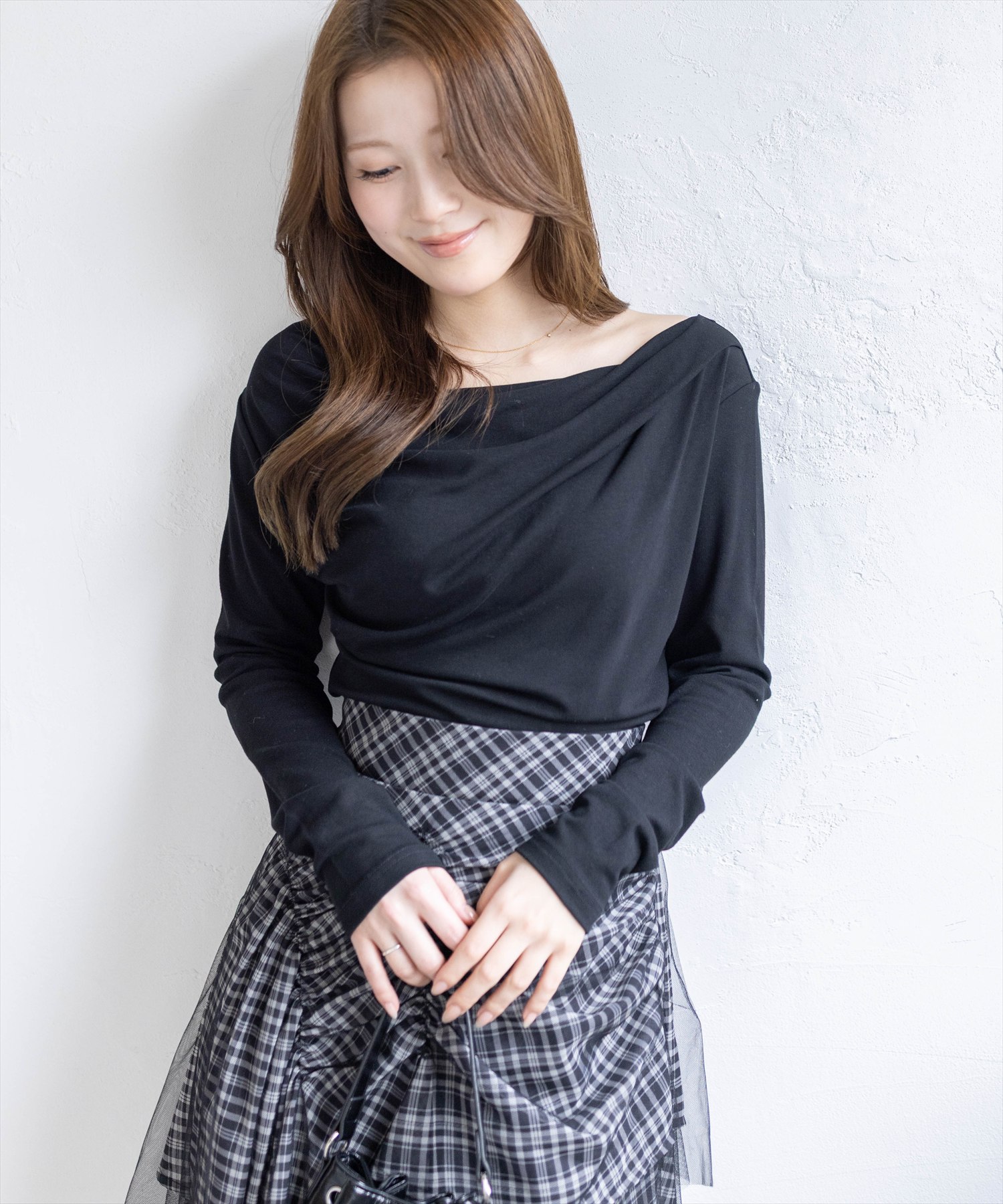 163cm/ピンク着用
