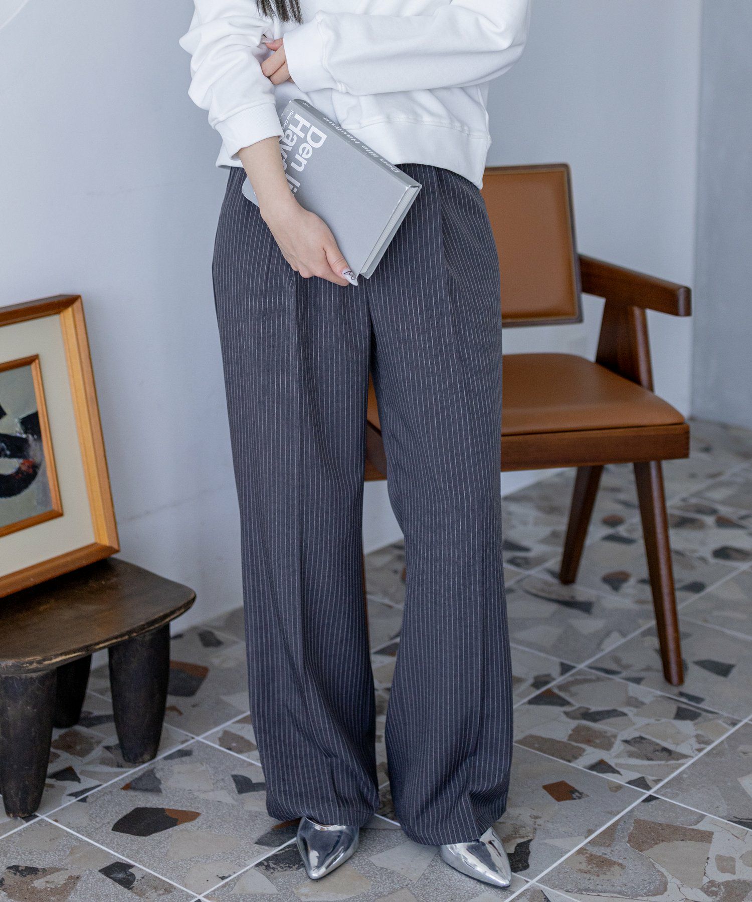 CLEAR BASIC≪WEB先行販売/新作≫ストライプワイドパンツ(セット可