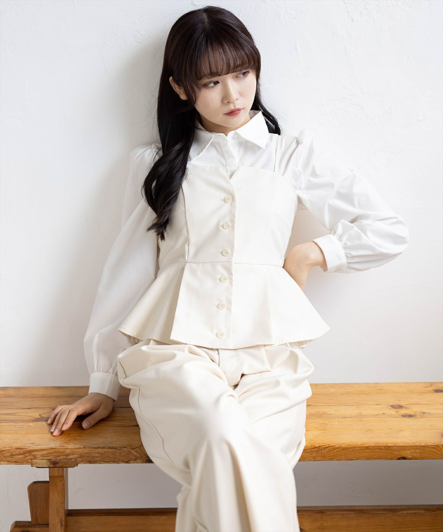 最終値下げ　bluelea ビスチェ　グレー　新品未使用 CLEAR BASIC≪新作≫ペプラムビスチェ[CL9546] | レディース