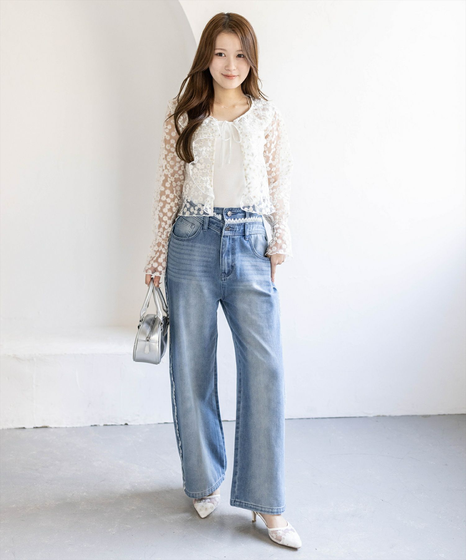 163cm/ブルー着用