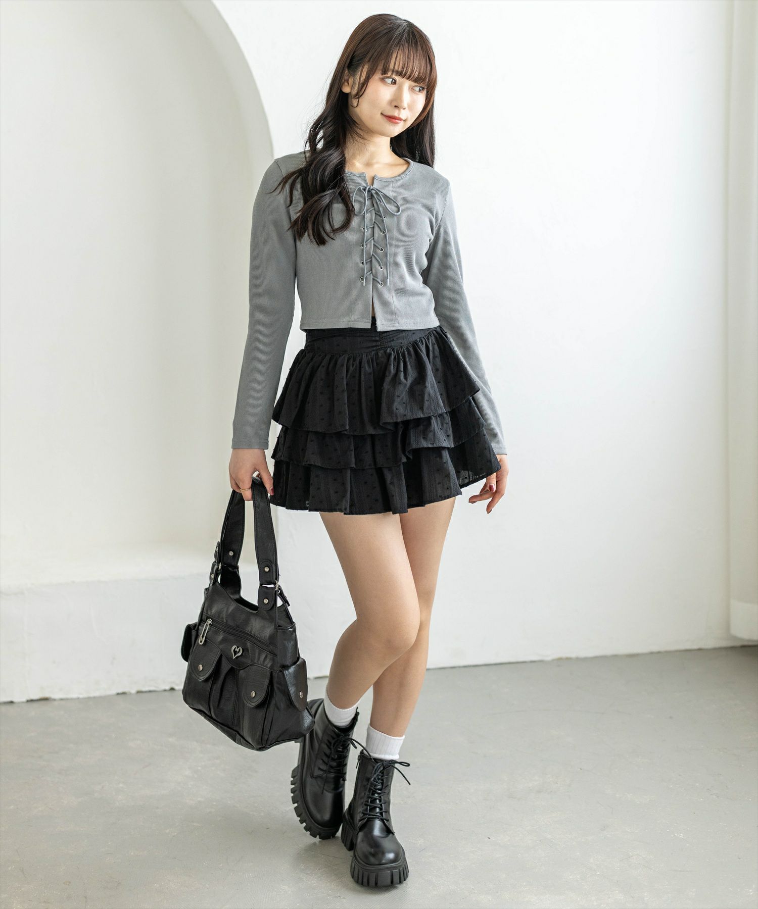 162cm/ブラック着用
