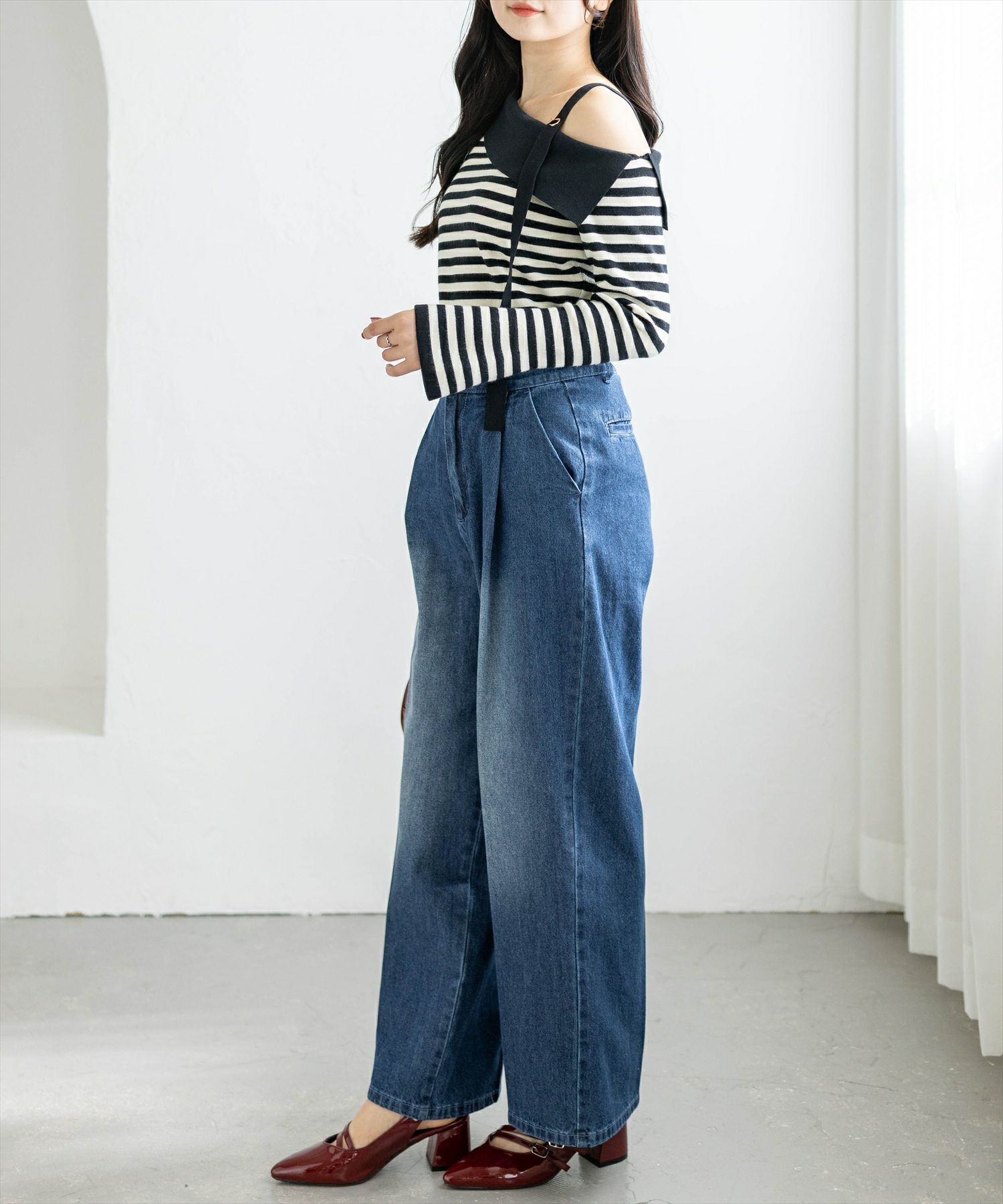 162cm/ライトブルー S着用