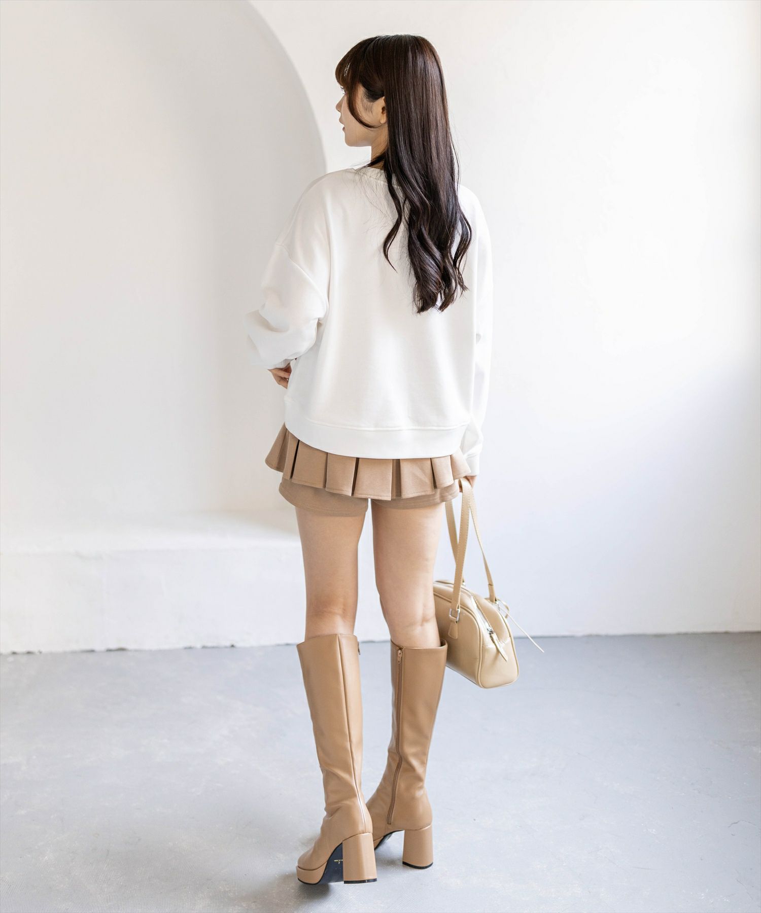162cm/ホワイト着用