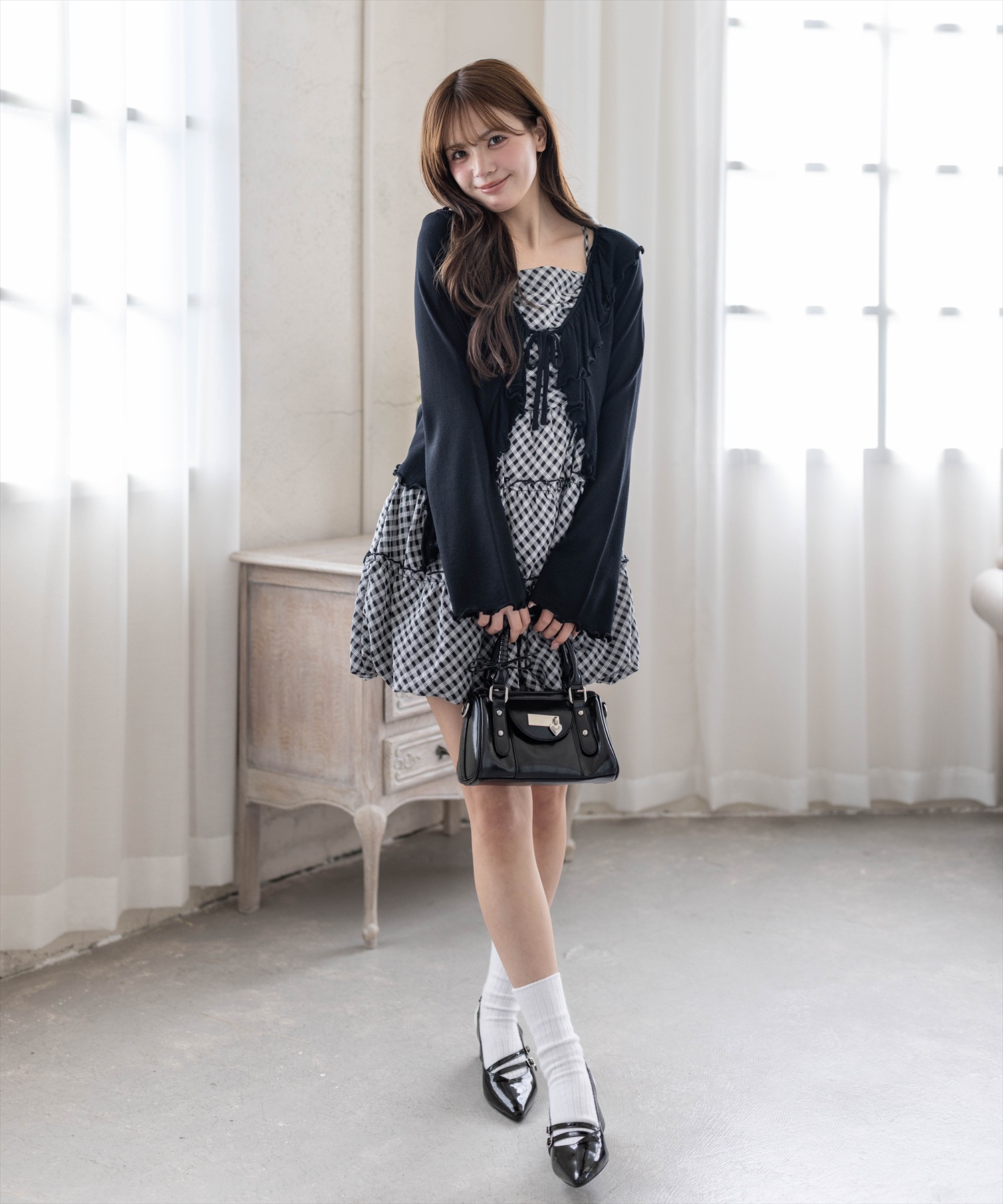160cm/ブラック着用