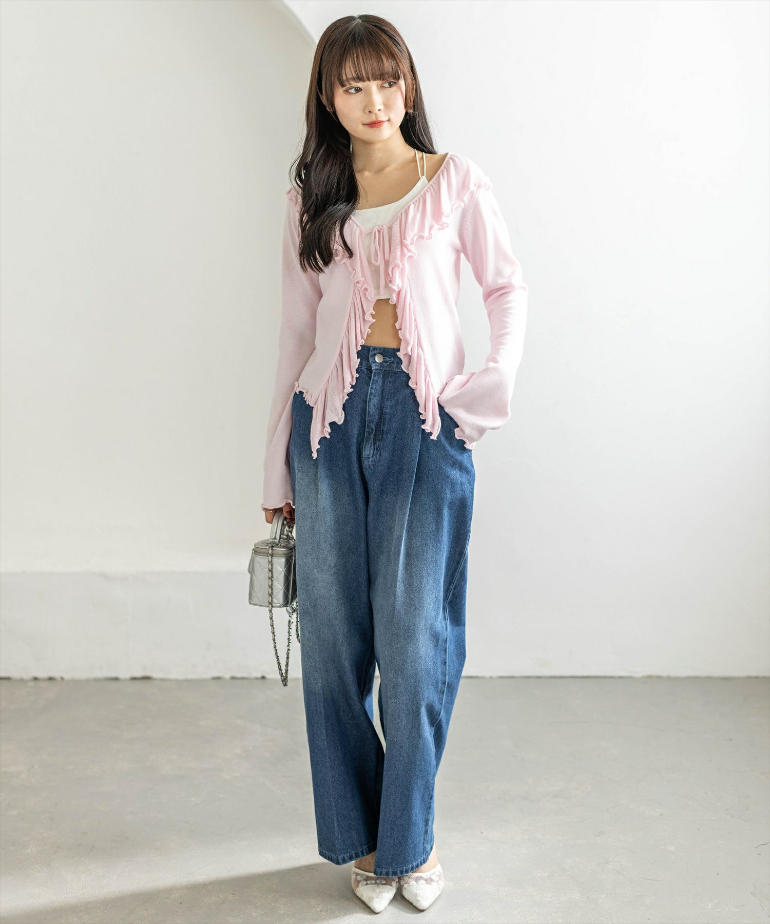 162cm/ピンク着用