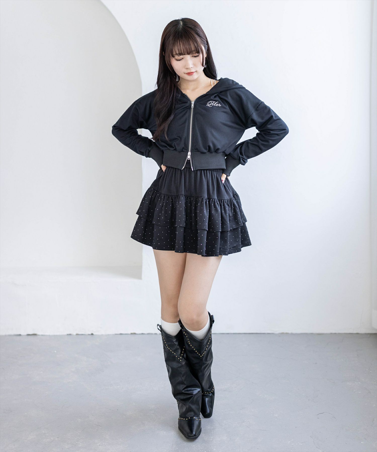 162cm/ブラック着用