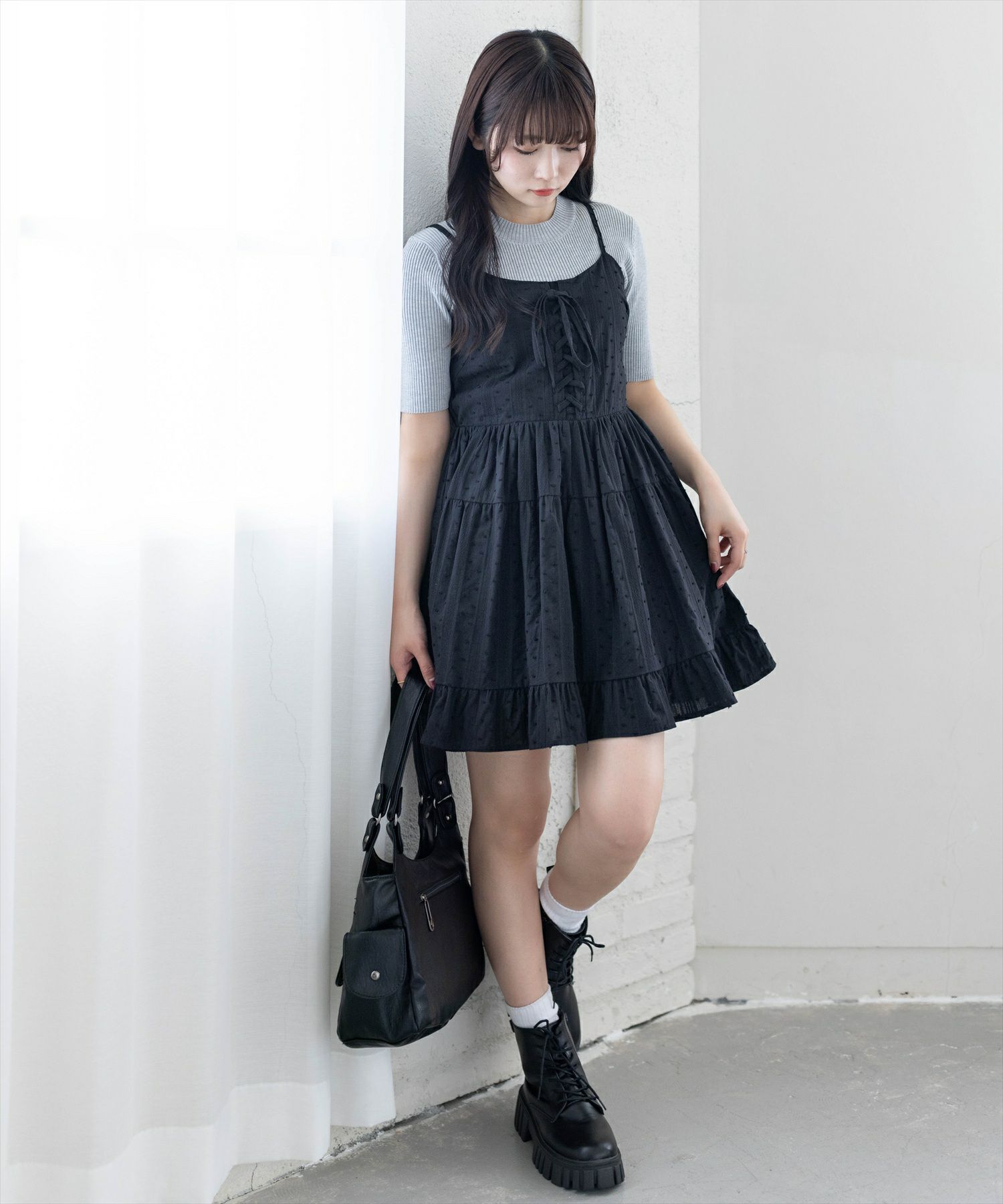 162cm/ブラック着用