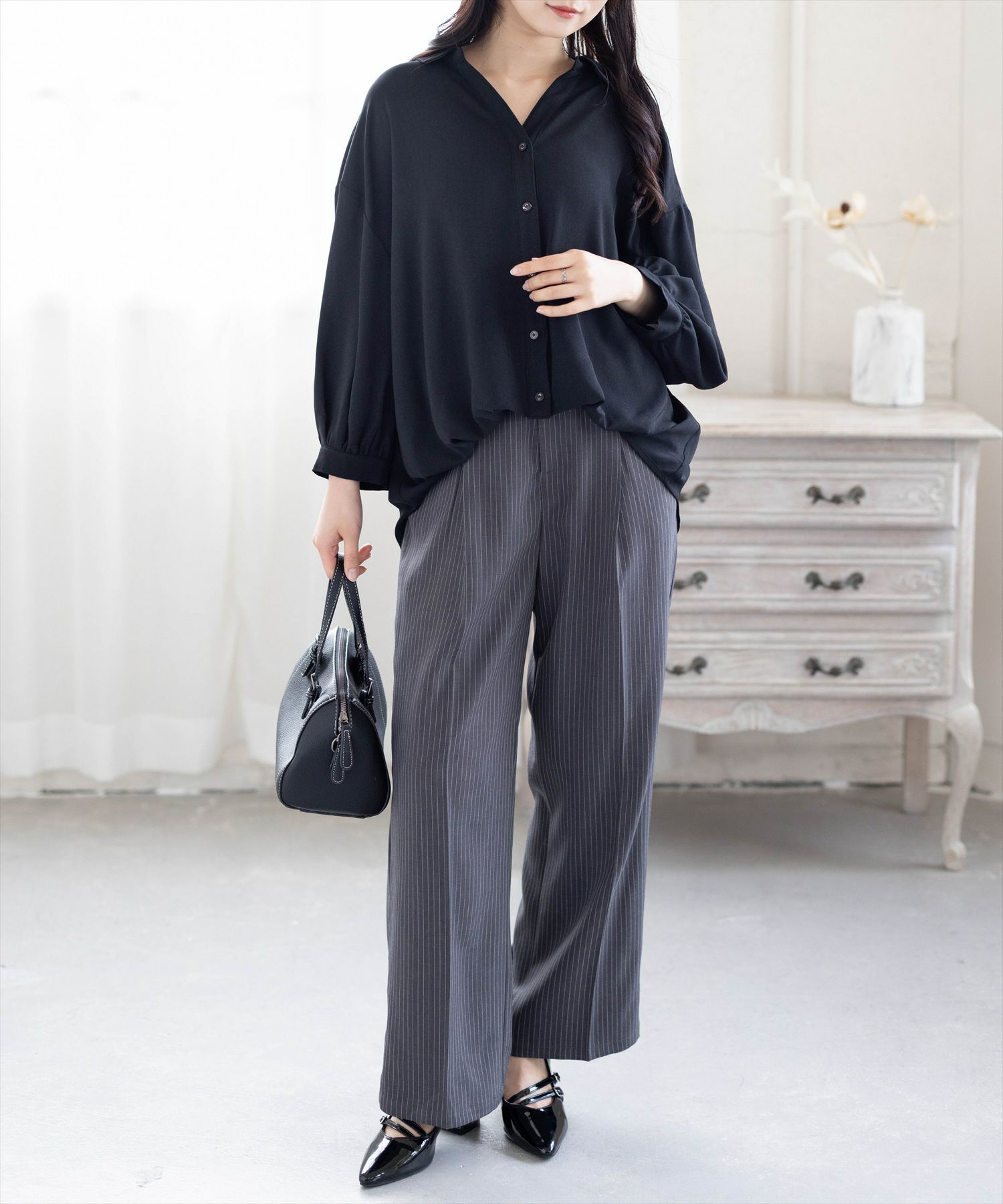 162cm/ブラック着用