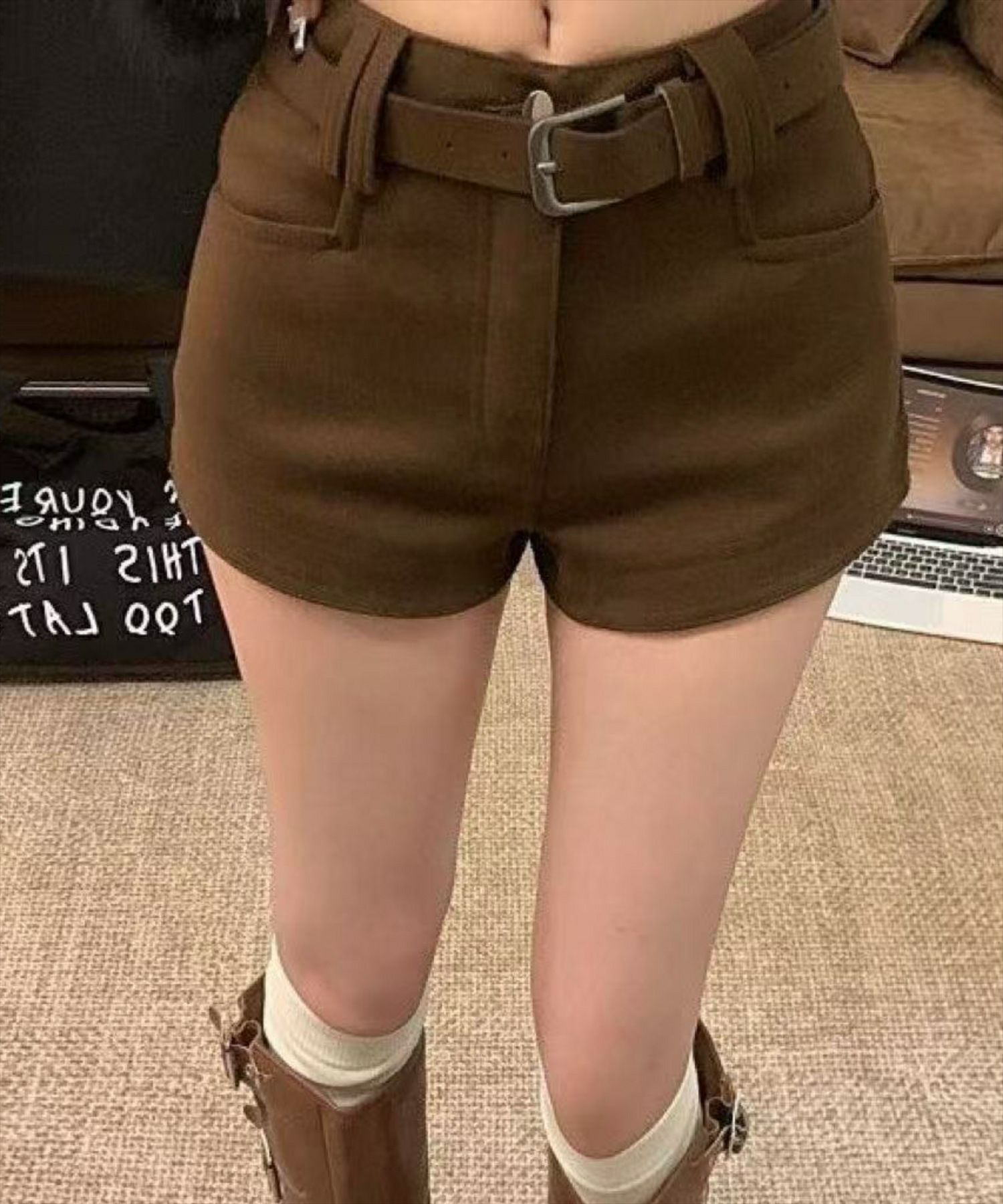 STAY MOTION≪WEB限定/新作≫ベルト付きタイトショートパンツ[ST1113