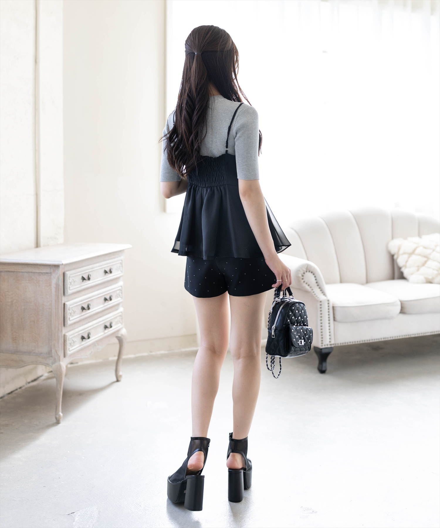 163cm/ブラック着用