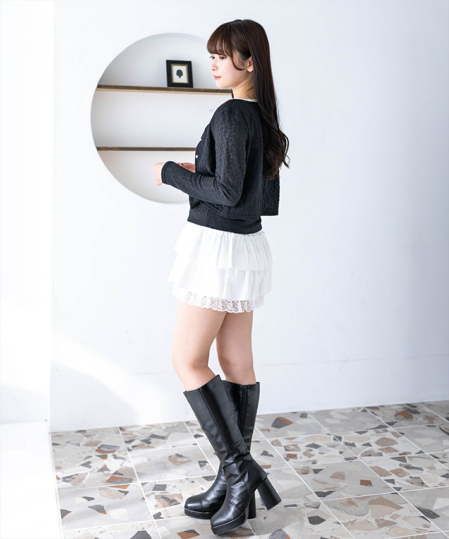 162cm/ブラック着用